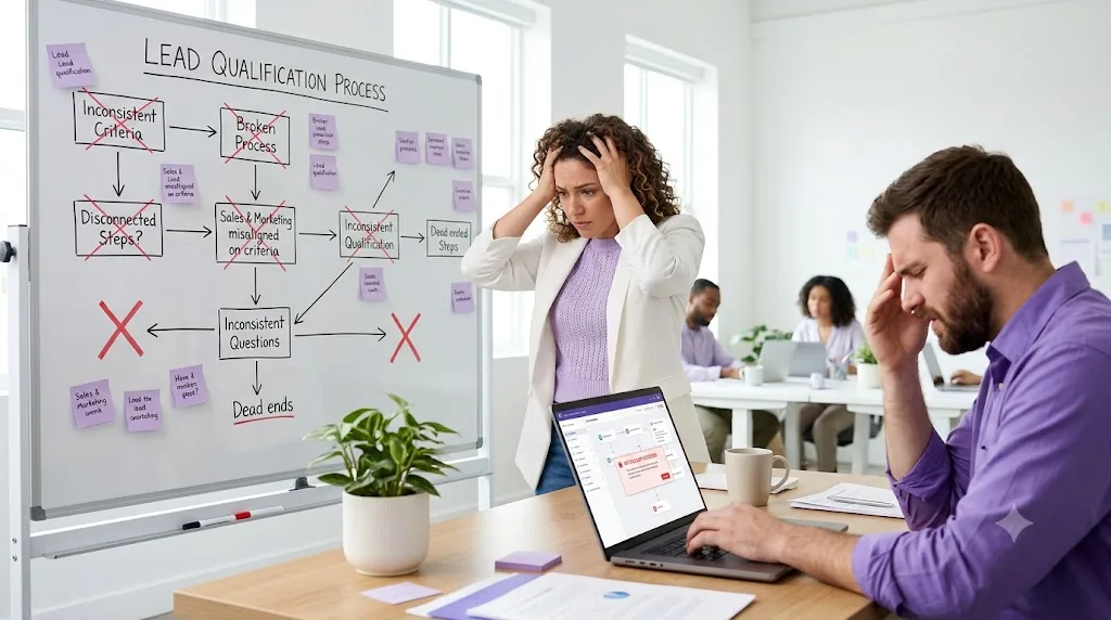 Illustration for Common mistakes when building AI chatbots for lead qualification