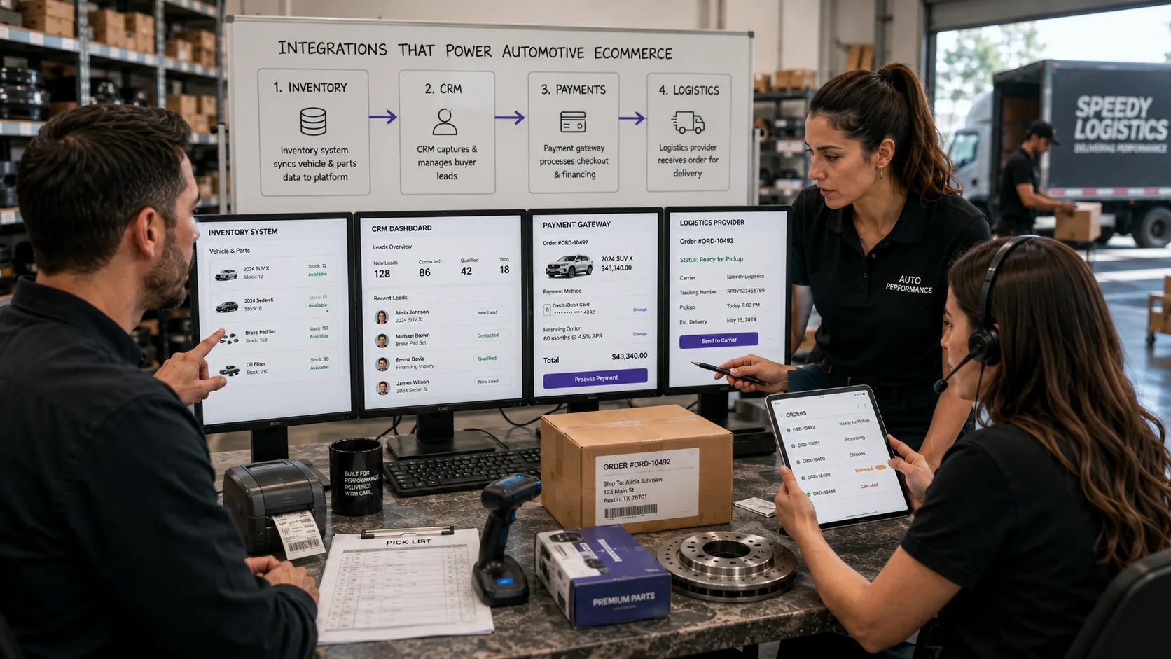 Illustration for Integrations: Inventory, CRM, Payment Gateways, and Logistics