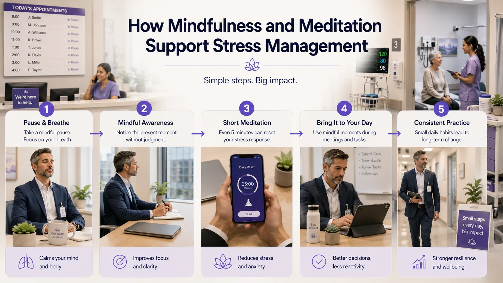Illustration for Practical Ways to Reduce Daily Stress: Effective Techniques for Busy Professionals