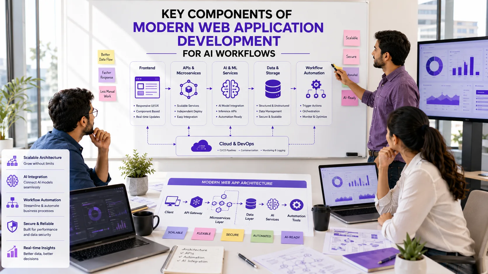 Illustration for Key Components of Modern Web Application Development for AI Workflows