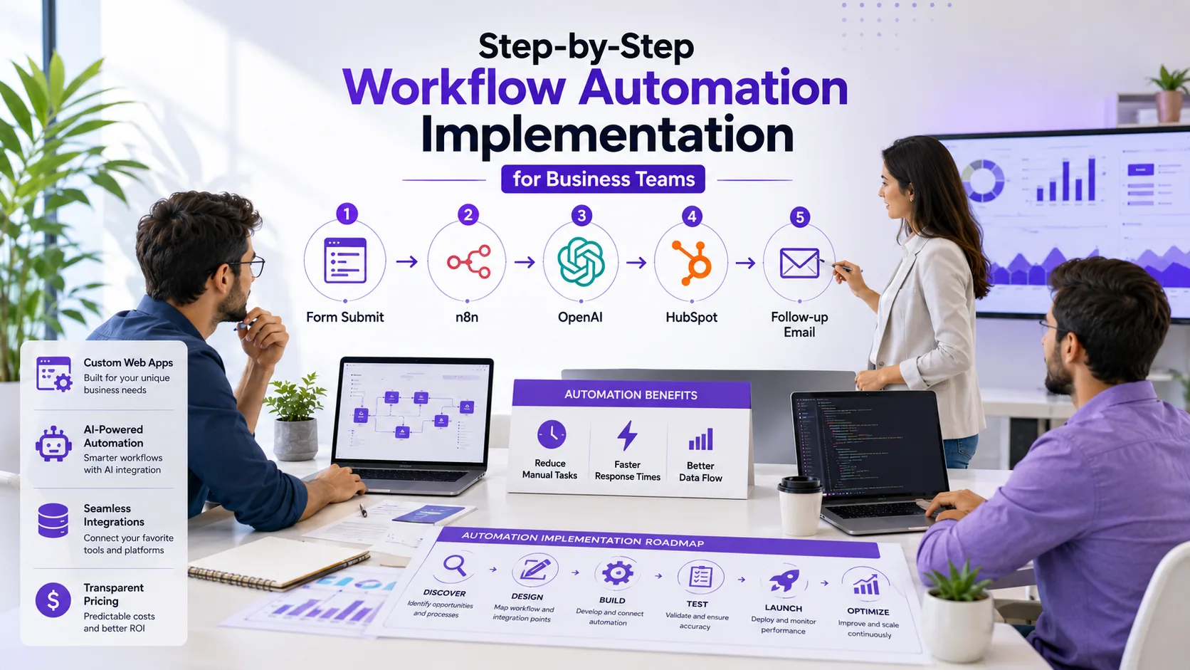 Illustration for Step-by-Step Workflow Automation Implementation for Business Teams